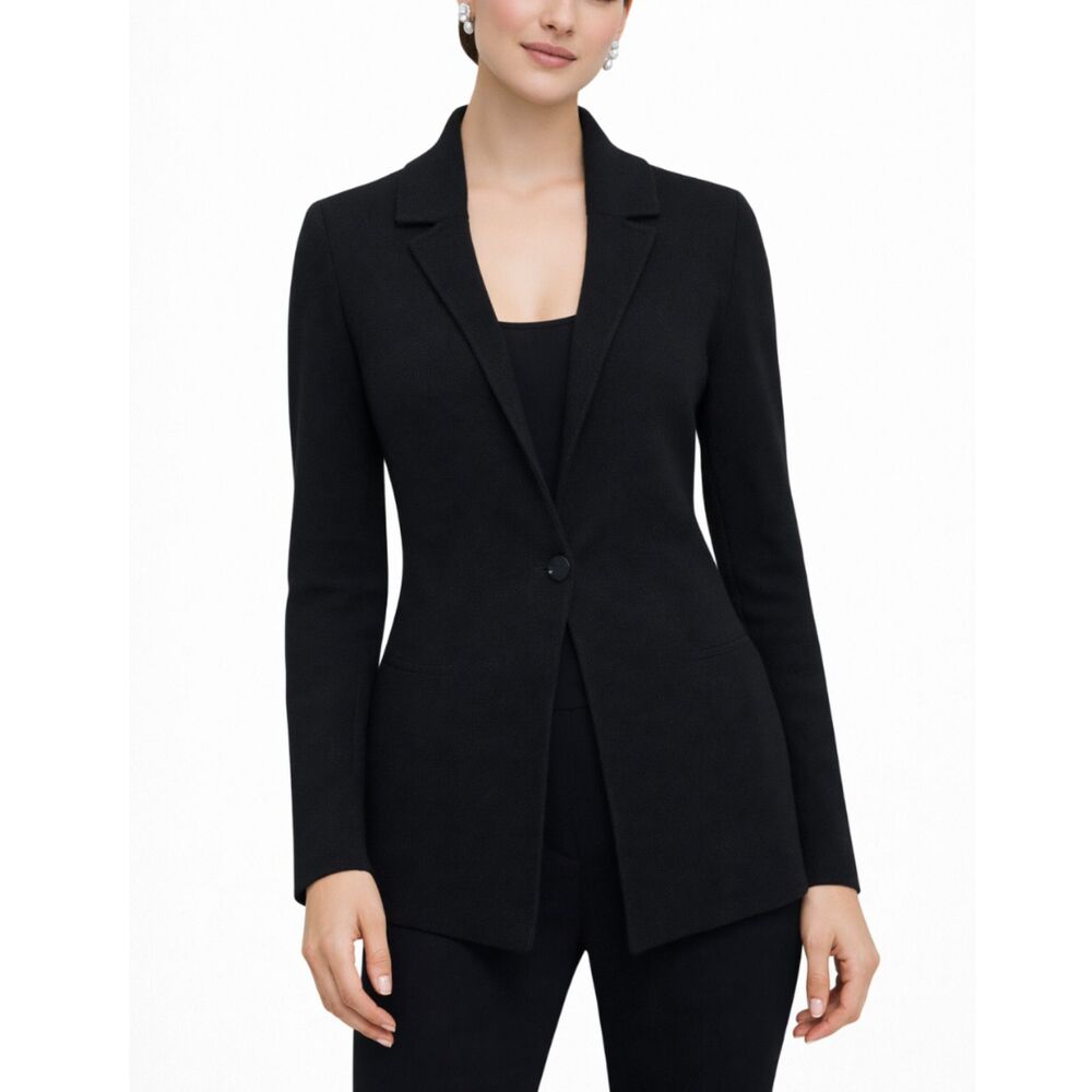 Altuzarra Knit Blazer Women's XS Black Cashmere Blend Tailored Office Minimal